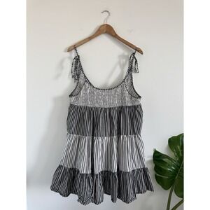 Solid & Striped Black Size Medium Stripe Sleeveless Dress